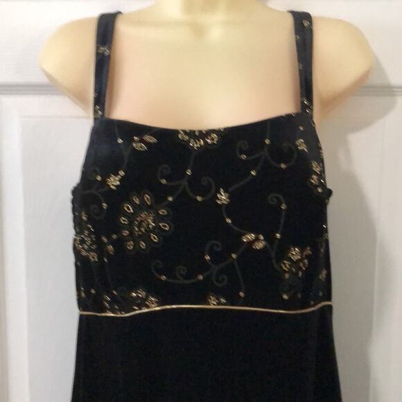 R&K Evening 2pc Black velvet dress and jacket Woman Size 14 Special occasion - Picture 5 of 12